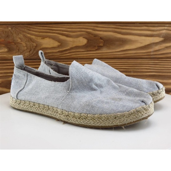 TOMS Size 7 Flat Shoes Gray Fabric Women 7‎ - Picture 5 of 12